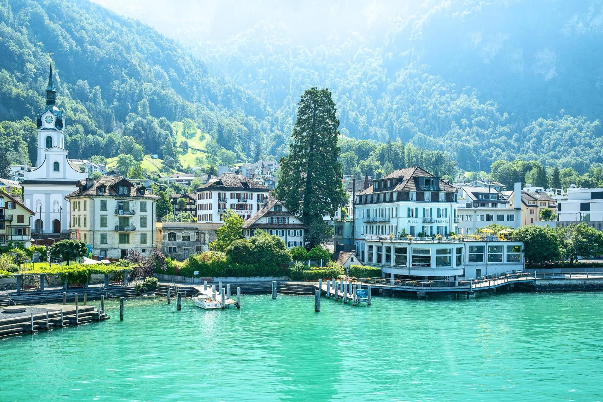 Hotel Terrasse am See Vitznau Buitenkant foto